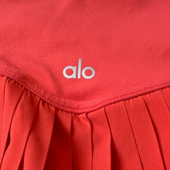 ALO Yoga Red Pleated Mini Tennis Skirt XS - Picture 7 of 7